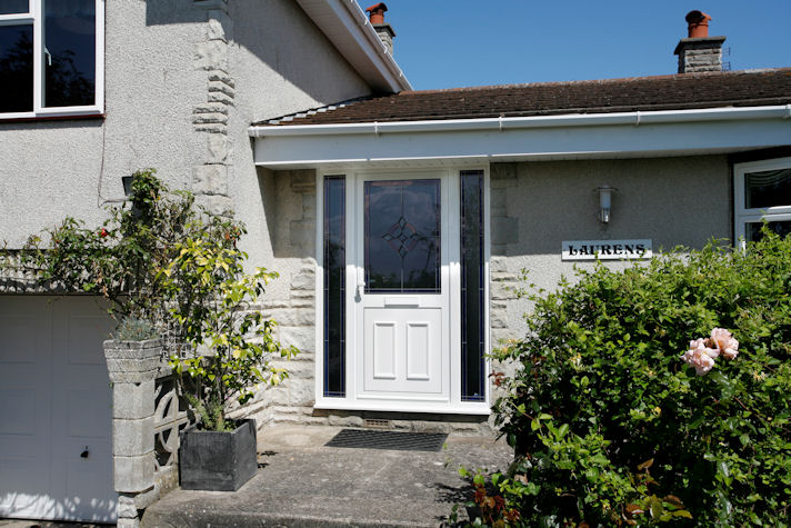 An aluminium door installation